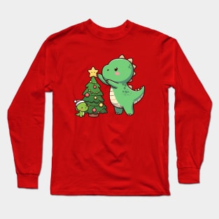 T-Rex Christmas Long Sleeve T-Shirt